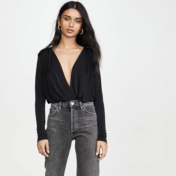 Free People Tops - Intimately Free People Movement Women's Turnt Thong Black Bodysuit NWT Size M